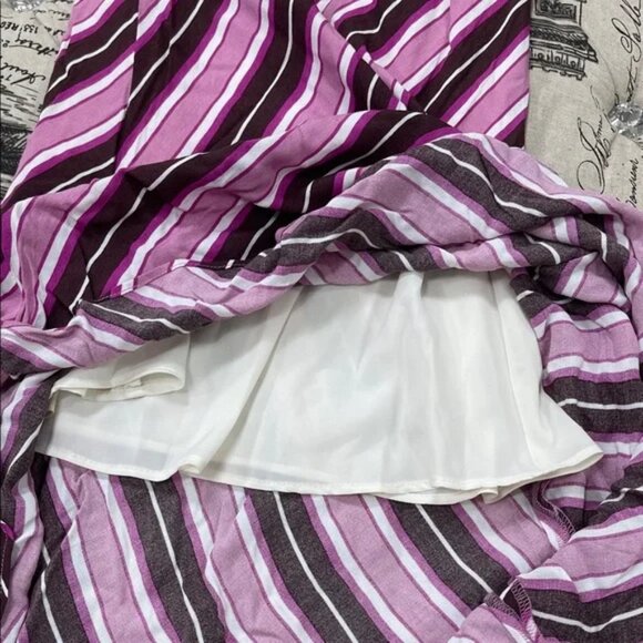 Leith Women Striped Bias Cut Midi Skirt - Picture 7 of 10